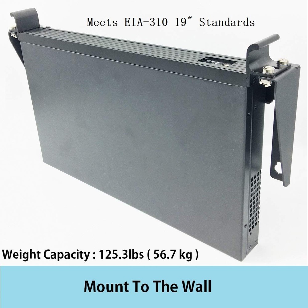 1U 19" Vertical Wall Mount Rack- Heavy Duty Wall Mount Patch Panel Bracket fo...