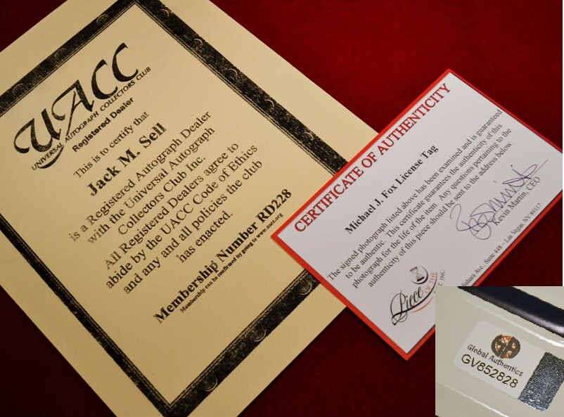 MICHAEL J. FOX Signed BACK TO THE FUTURE Prop, Autograph, FRAME, Global COA, DVD