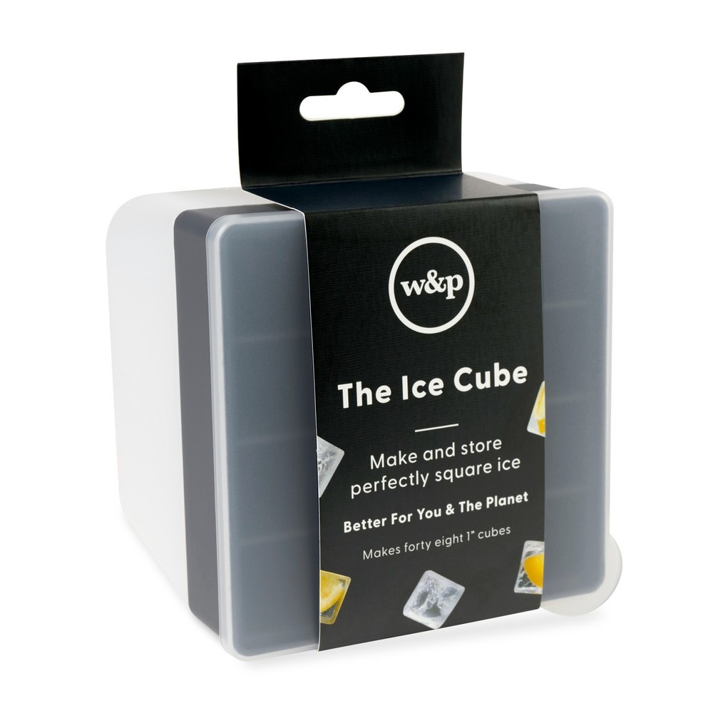 W&P Mini Ice Cube Tray Box Silicone Ice Maker 48 Cubes With Lid