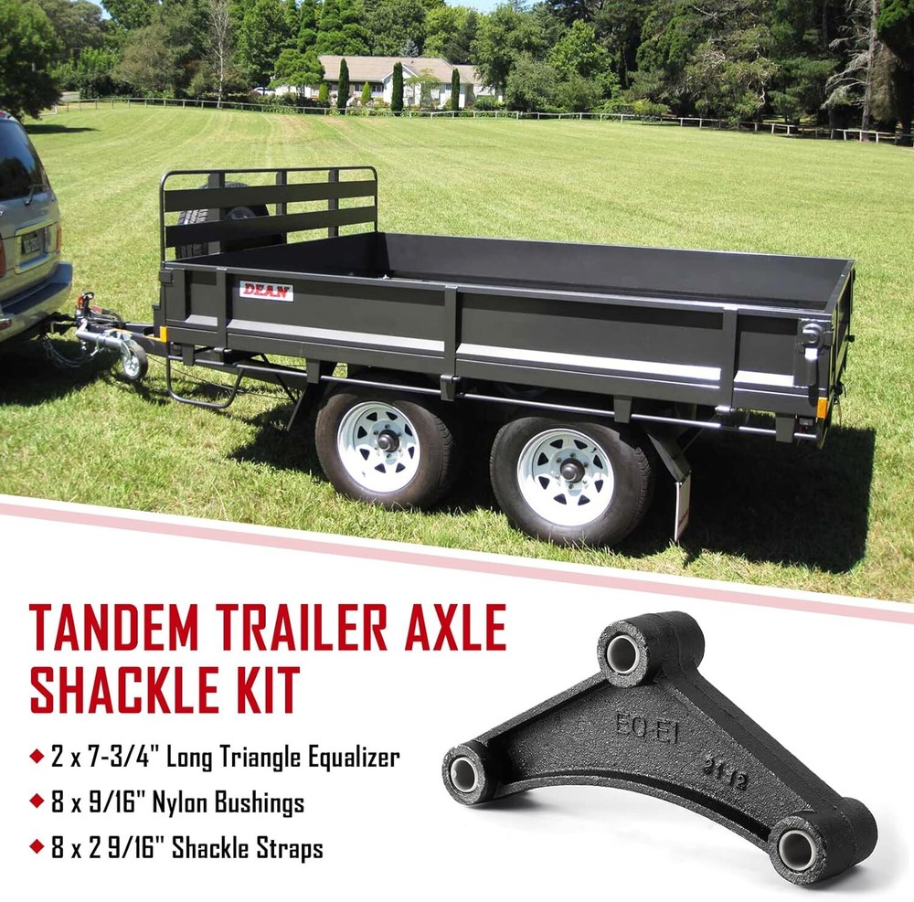 New Tandem Trailer Axle Shackle Kit Heavy Duty Steel for Double Eye Spring US