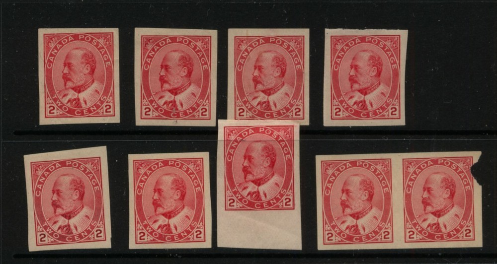 Canada  #90  mint  hinged   7  stamps      MS0509