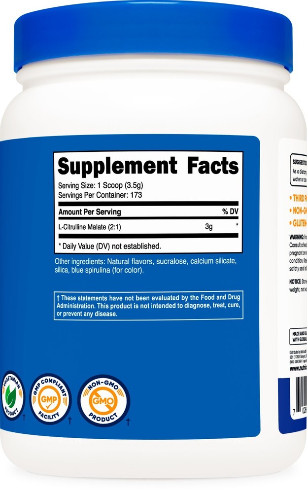 Nutricost L-Citrulline Malate 2:1 (600 Grams) (Blue Raspberry)