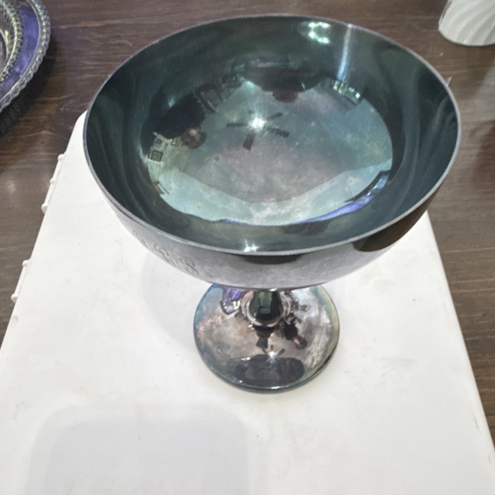 Crescent Silverplate Goblet Cup EC 78 Elegant Decorative Silver-Plated Drinkware
