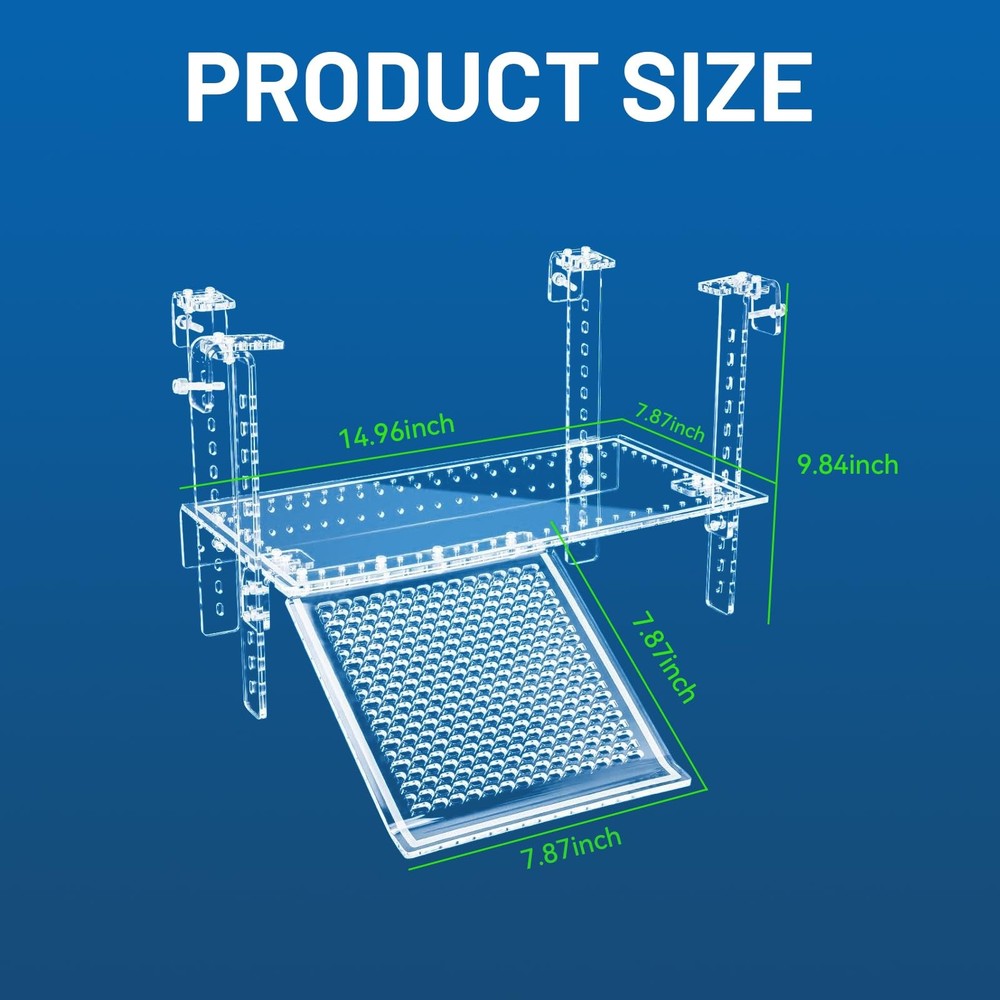 Turtle Hanging Basking Platform with Flexible Ladder, Adjustable Hook Acrylic...