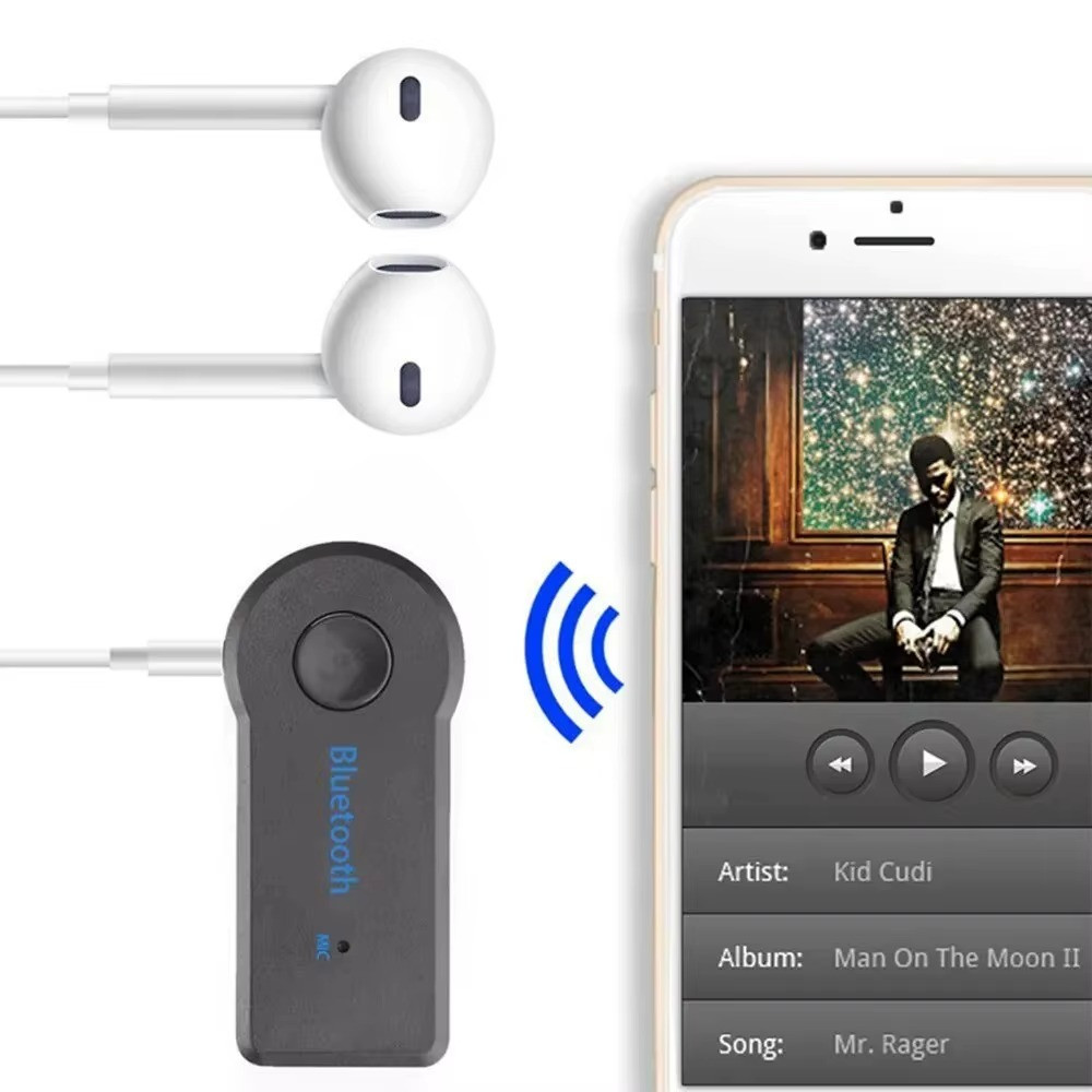 Bluetooth 5.0 Car Aux Adapter 3.5mm Wireless Audio Receiver Transmitter Handsfre