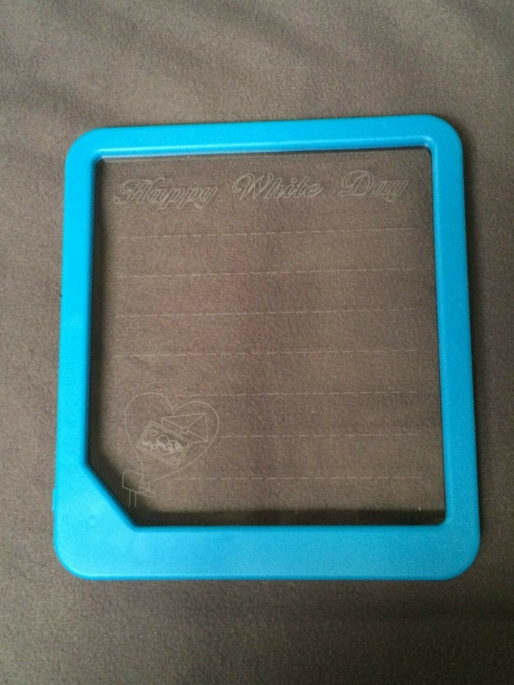 Neon Glow Board Write On Board Blue Frame "Happy White Day" AZM
