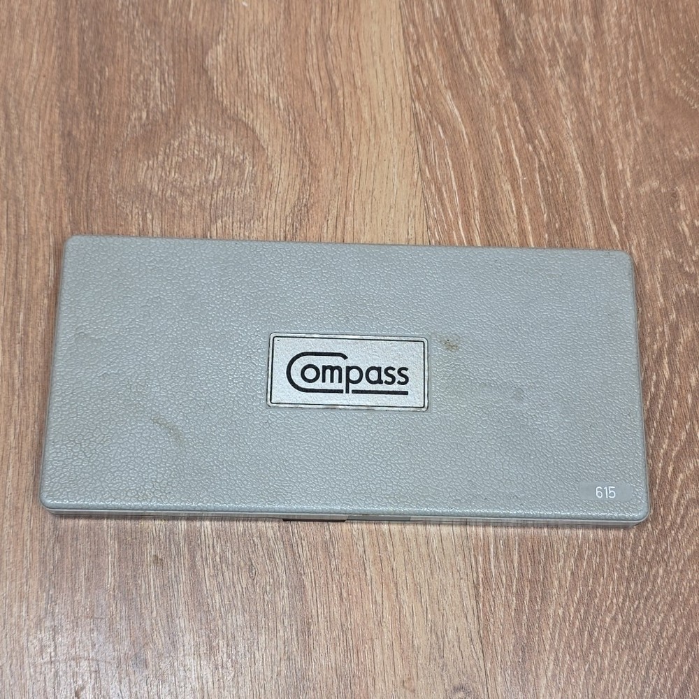 Vintage Compass Precision Instruments Drafting Set In Case #615 Made W Germany