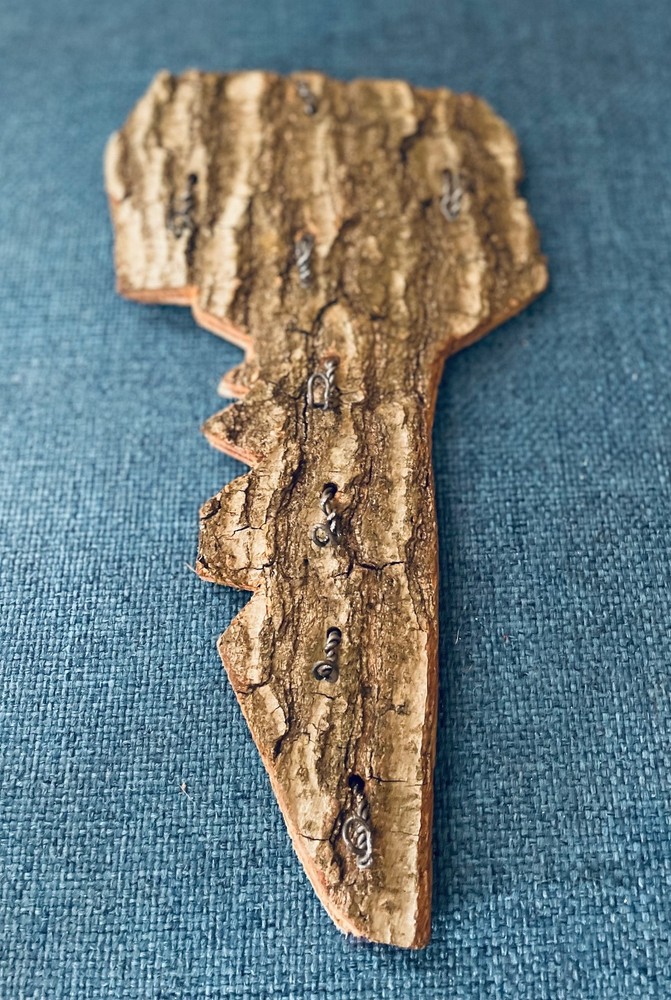 Key Shaped Rustic Key Rack Handmade