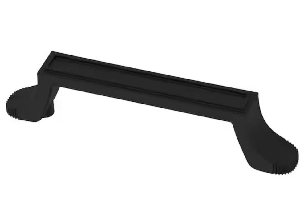 (12 Pack) 3-3/4" Structured Column Pull Flat Black