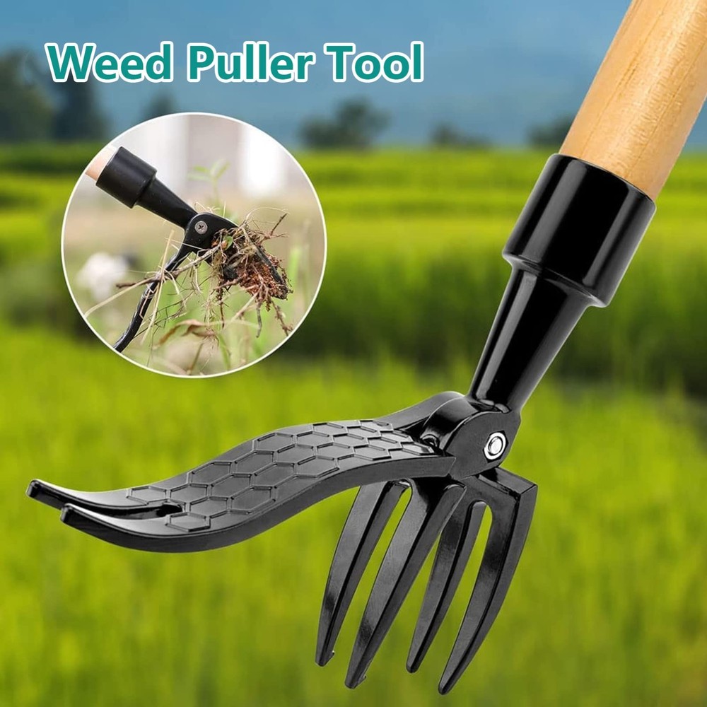 Stand Up Weed Puller Tool, Aluminium Alloy Weed Picker, 4 Claws(without Handle)