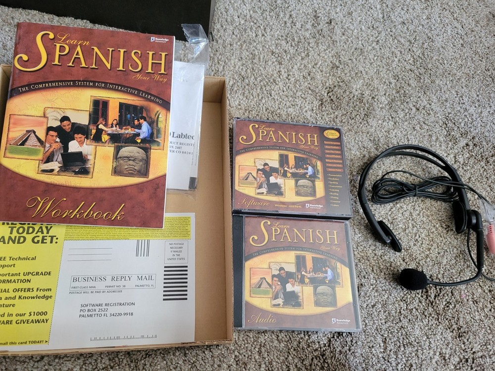 NEW Learn Spanish Your Way 5 Disc PC CD-Rom Windows Knowledge Adventure