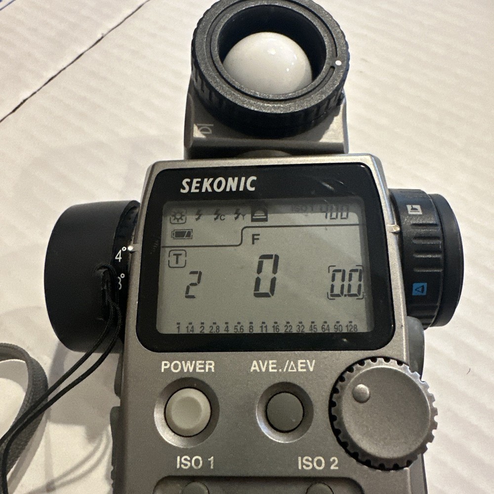 SEKONIC L-608 Digital Master Light Meter Spot Meter Works! 24ap
