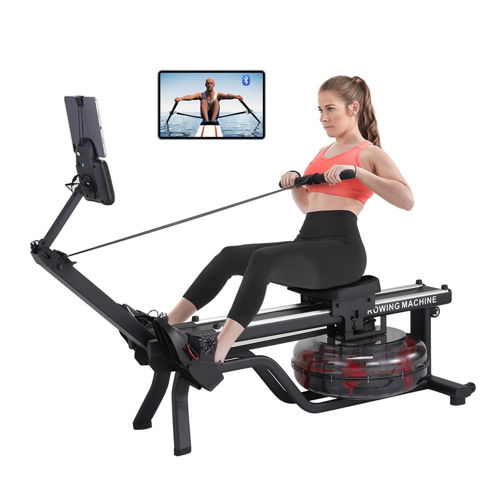 Water Magnetic Rowing Machine ,380 LBS Foldable Rower Machine Full Body Workout