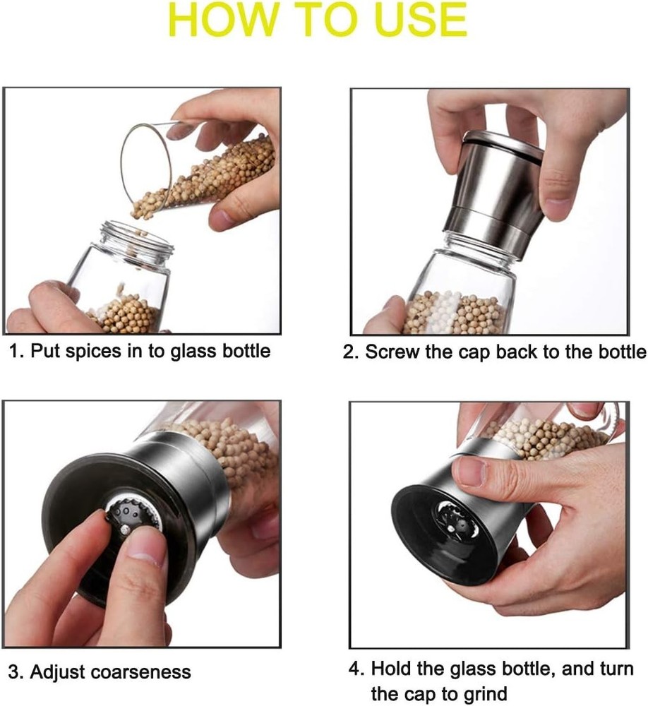 Stylish Manual Spice Grinder - Adjustable Coarseness & Freshness Locking Design