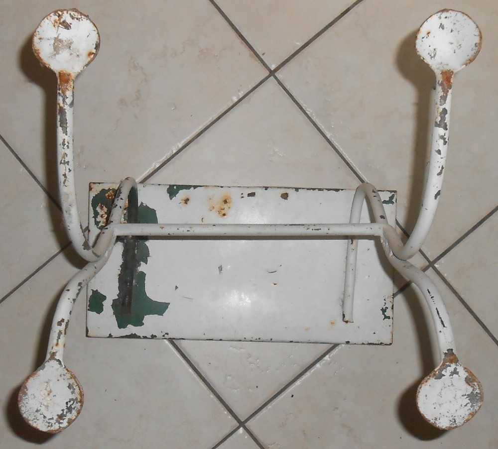 Vintage 1930's Pottery 2-Tile Wrought Iron Table