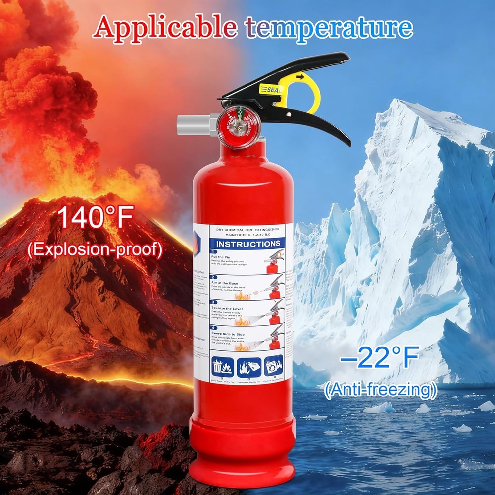 ABC Fire Extinguisher 2.5 lb with Mount 6 Pack