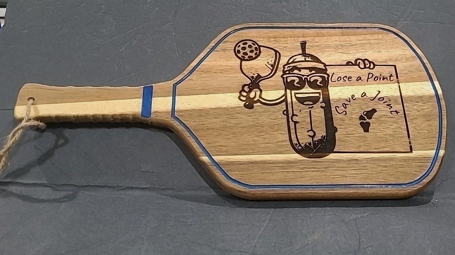 Bouch Designs Pickleball Paddle Charcuterie Board. EUC