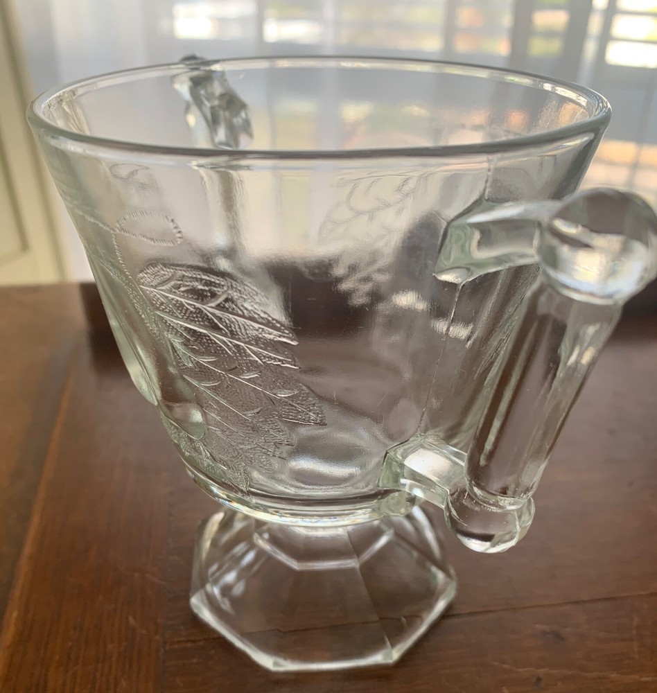 Antique Pressed Glass Creamer/Sugar Bowl Baltimore Pear Pattern EAPG Servingware
