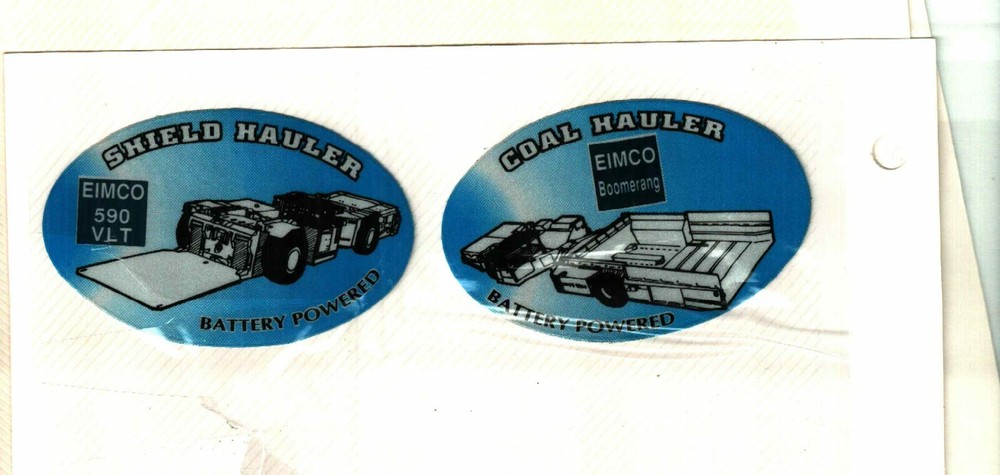 NICE LOT OF 2 AUSTRALIA EIMCO COAL MINING STICKERS # 394