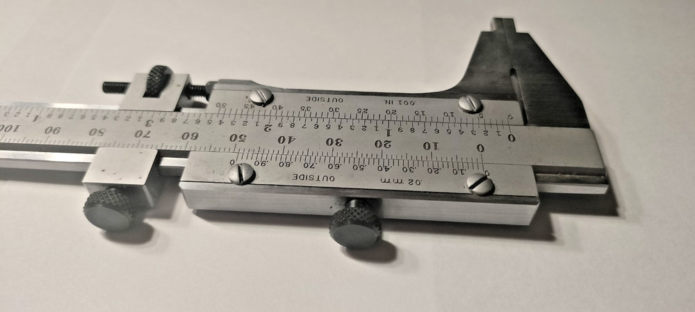 1 - Starrett #123 E & M 200mm/8" Master Vernier Caliper