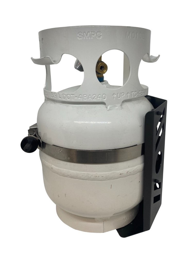 Overland AXIS 5 LB Propane Tank Vehicle STEEL Mount with Quick Release