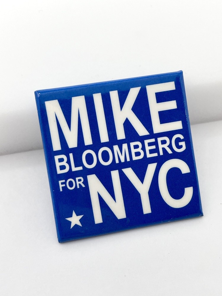 Mike Bloomberg For NYC Mayor 2005 Campaign Pinback Button