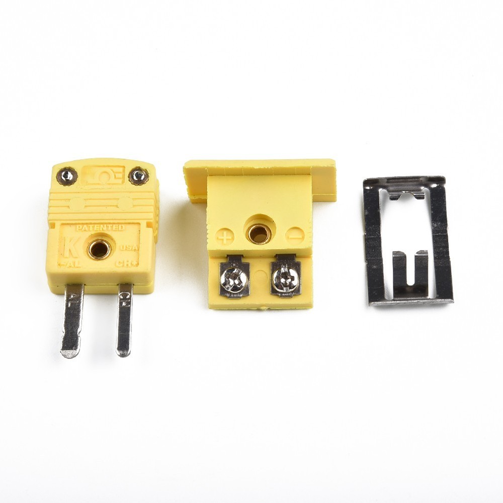 1 Set K Type Thermocouple Miniature Socket & Panel Mount Alloy-Plug Connector