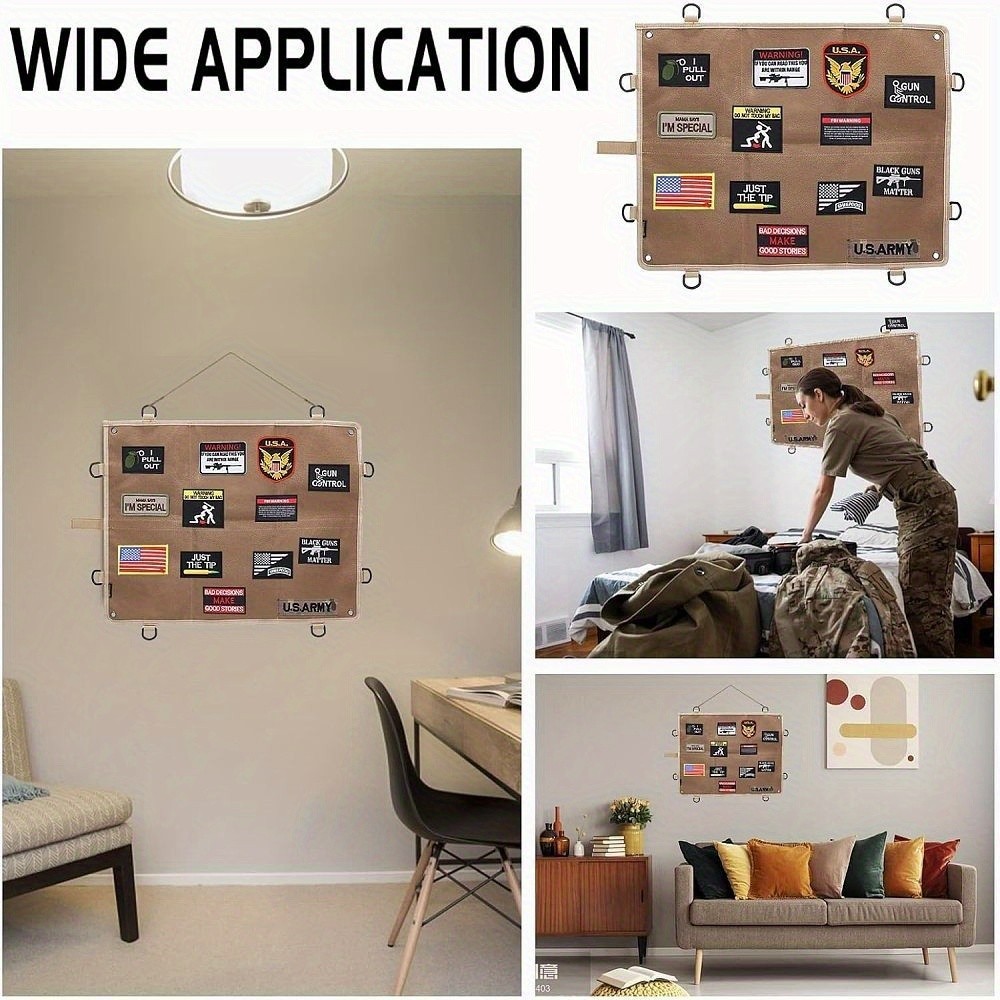 1Pc Nylon Brooch Pin Display Organizer with Iron Clasp Rectangle Dark