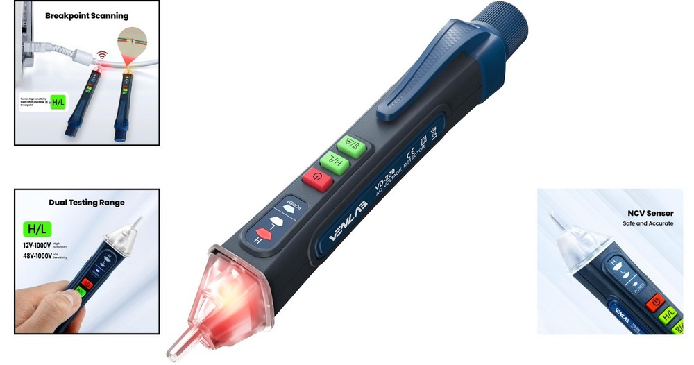 Versatile Voltage Sniffer with LCD Display - 12V-1000V & 48V-1000V Testing