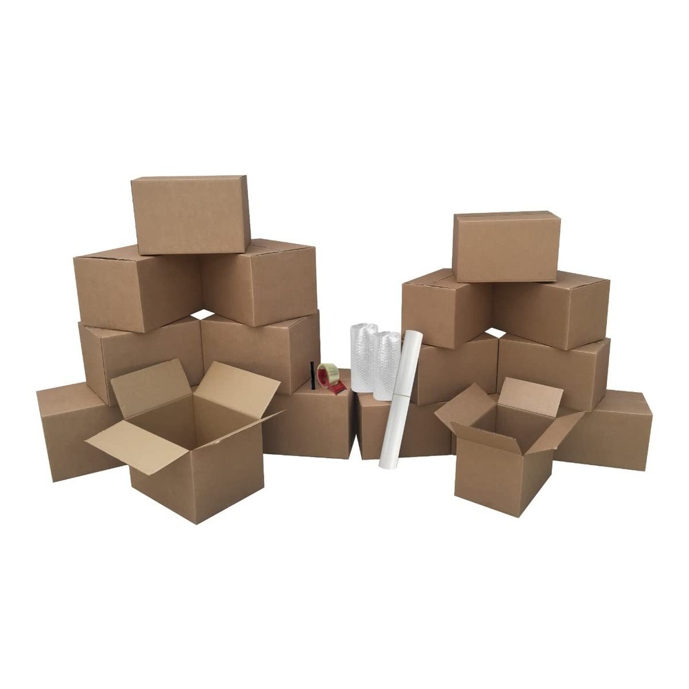 UBMOVE Basic Moving Boxes Kit #1, 1 to 2 Brown