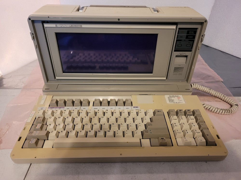 VINTAGE SHARP PC-7100 Personal Computer RARE MS DOS PC Works Great