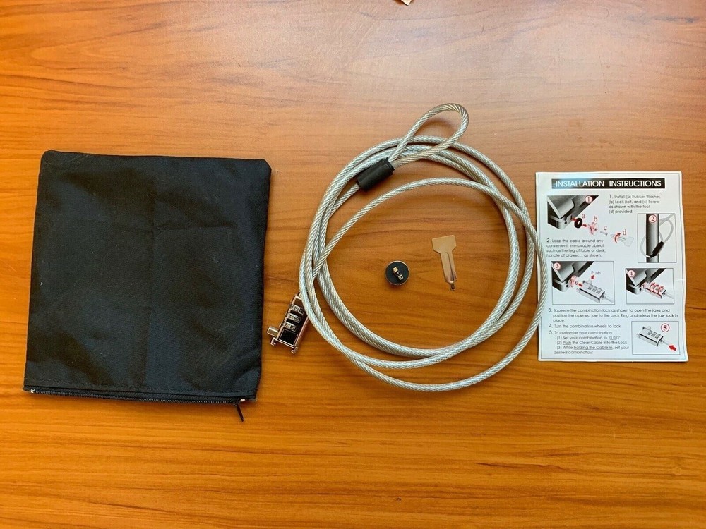 Computer & Laptop Combo Security Lock for K-Type Lock Systems