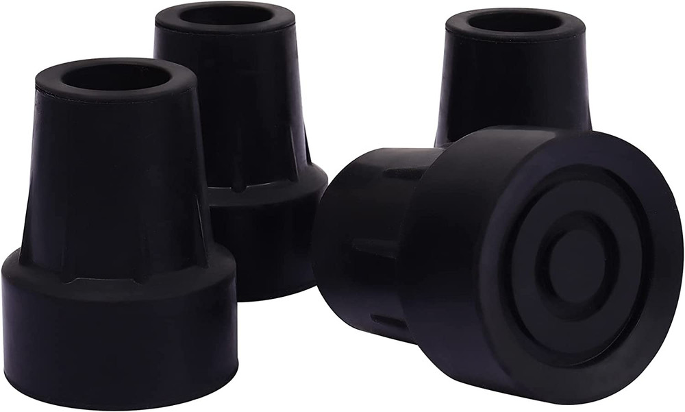 7/8” Cane Tips  Crutch Tips Heavy Duty Cane Rubber Tips Replacement 4 Pack