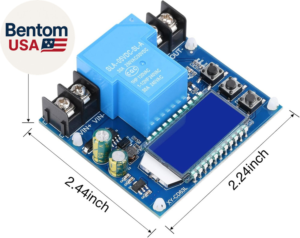 Low Voltage Cutoff Controller DC 6-60V 30A Low Voltage Disconnect Protection Mo