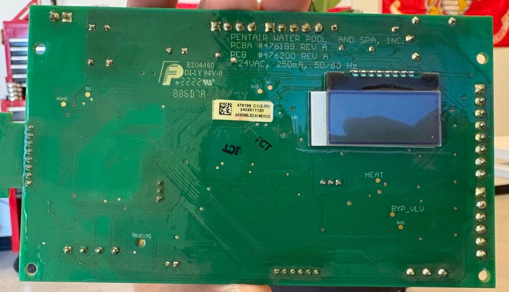 Pentair mastertemp 400 control board