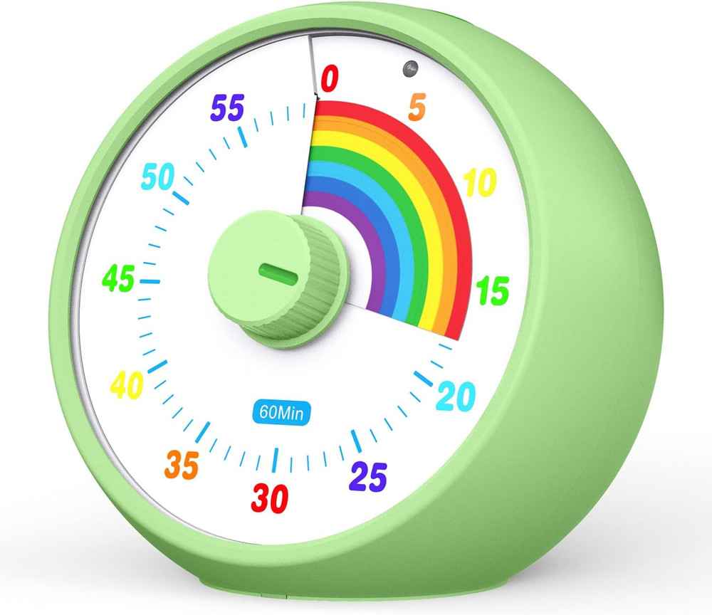 60-Minute Visual Countdown Timer for Kids, Classroom, Office, and Kitchen