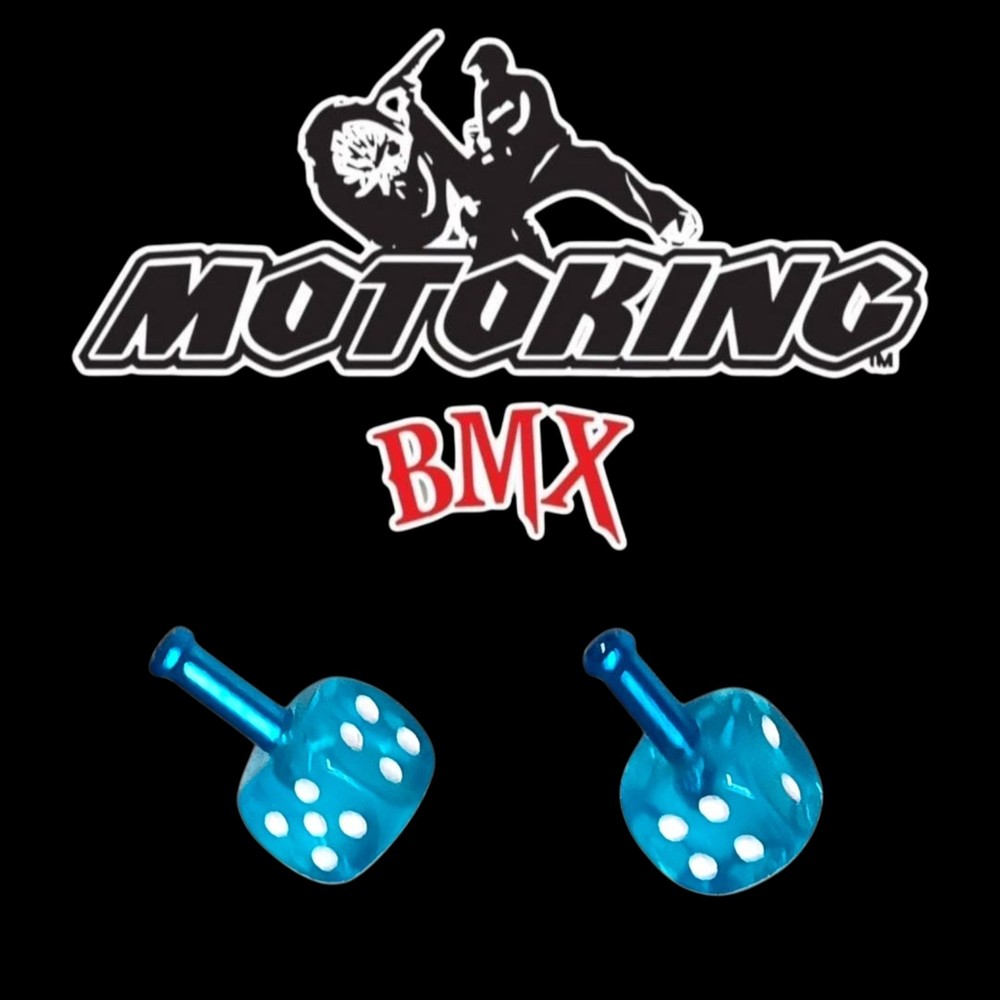 MOTOKING BMX ORIGNAL DICE CABLE TIPS TRANS LIGHT BLUE ( PAIR )