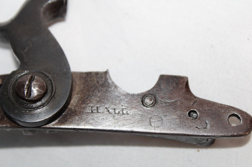 Antique Early HALL Pistol Lock Percussion Flintlock Muzzleloader Part