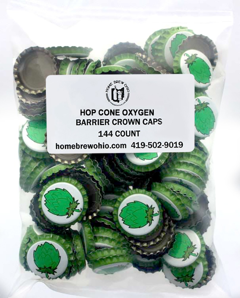 Beer Bottle Crown Caps - (Hop Cone) Package of 144