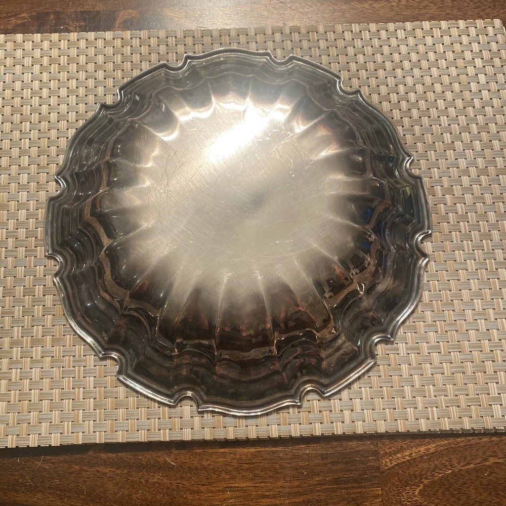 Vintage 10.25 Chippendale Silverplate Bowl