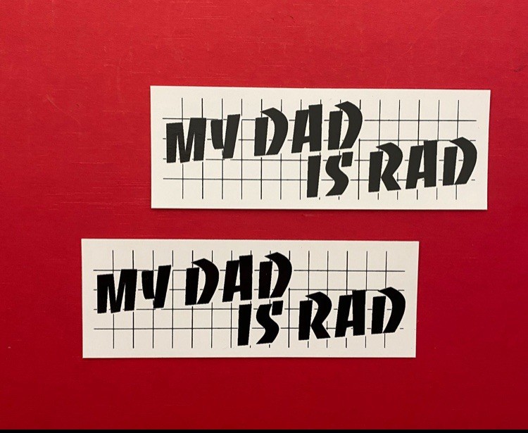 My Dad Is Rad Sticker X2