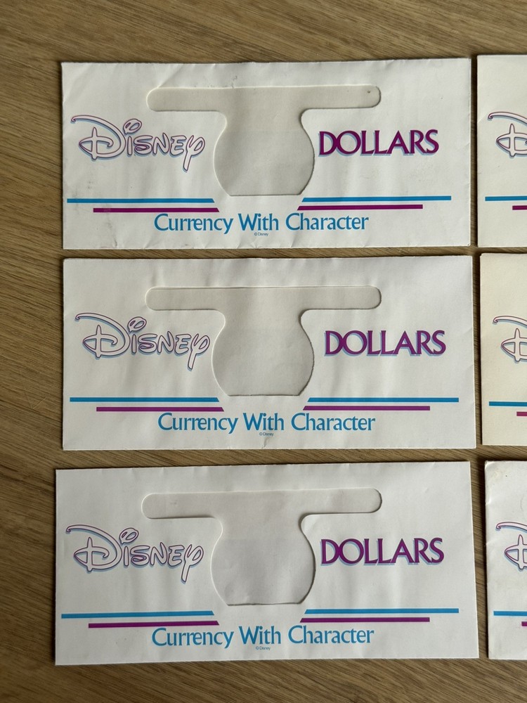 RARE ORIGINAL DISNEY DOLLARS ENVELOPE - USED