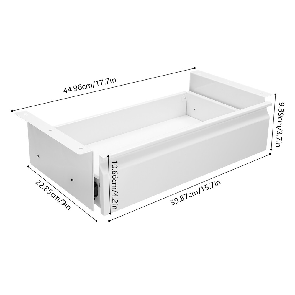Under Desk Mounted Sliding Pull-out Drawer, Storage Organizer, Pull-out Drawer