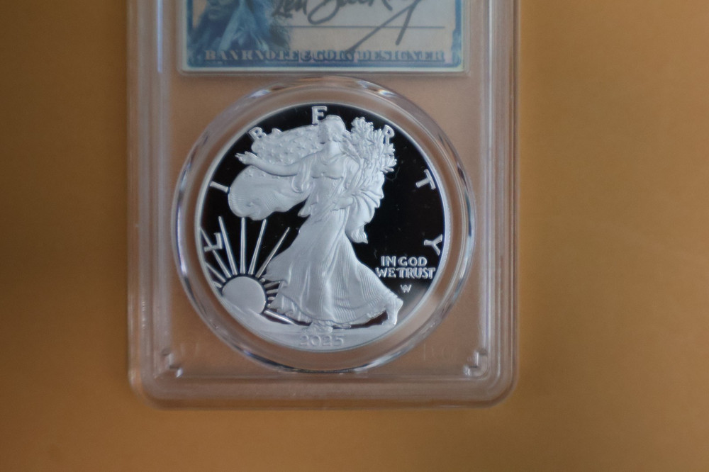 2025 W PROOF SILVER EAGLE CONGRATULATION SET PCGS PR70 DCAM Leonard Buckley