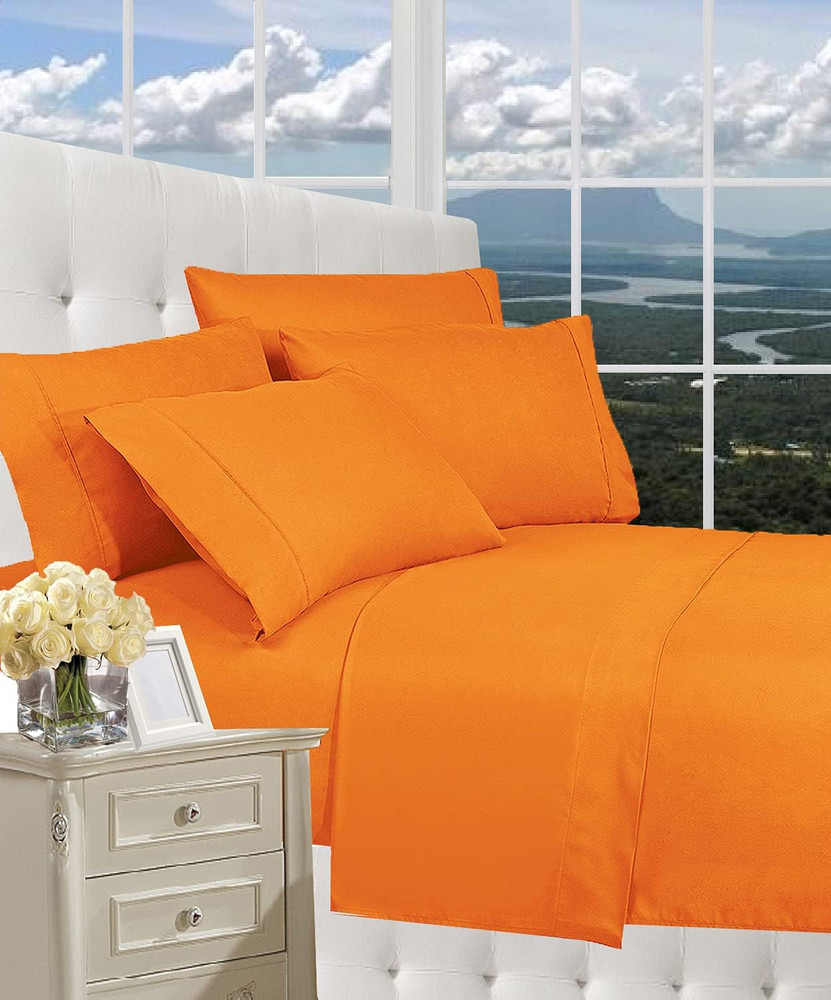 Luxurious Bed Sheets Set on Amazon 1800 Premier Hotel Quality Wrinkle Free 4-Pie