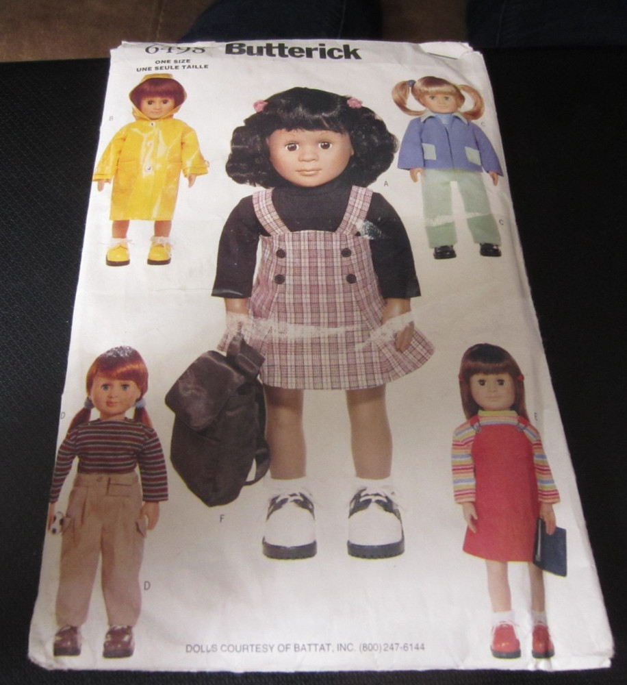 Butterick 6498 Doll Wardrobe Pattern - Fits 18" Dolls