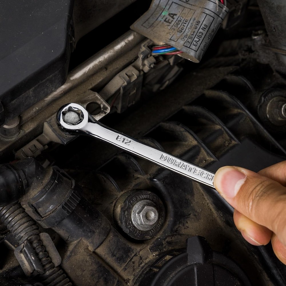 DURATECH 4-Piece E-Torx Wrench Set, Double Box End CR-V Silver