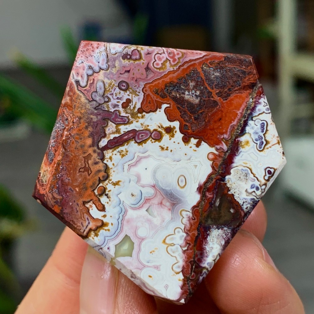 30G Natural crazy Agate Crystal flake-shaped Gemstone Healing