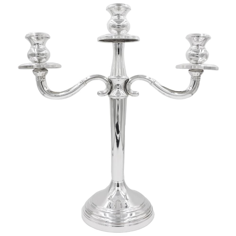 Solid Silver Three Armed Candelabra