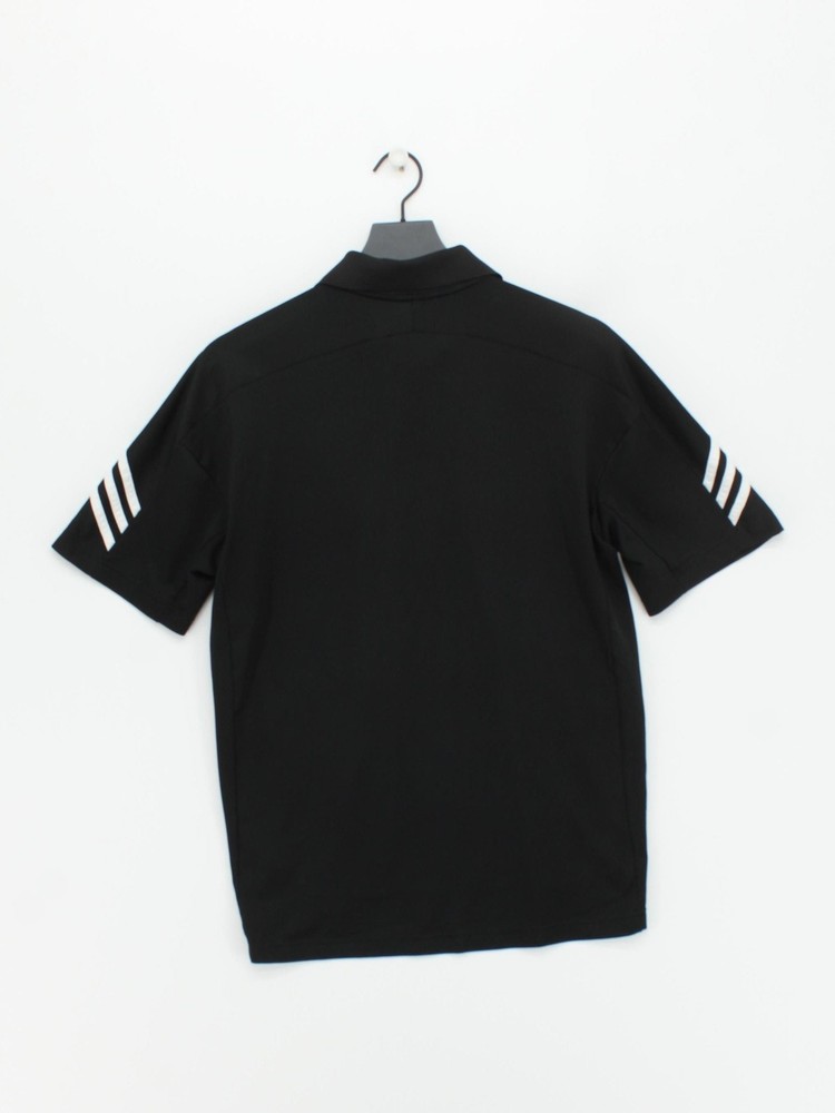 Adidas Men's Polo M Black 100% Polyester Collared Basic